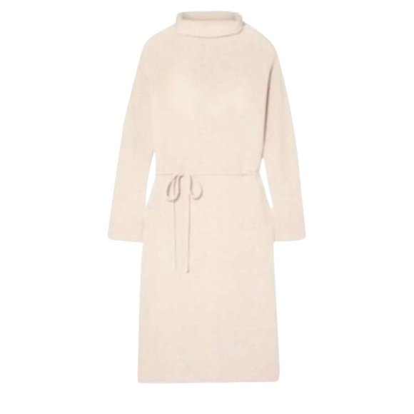 $445 Vince Wool Dress Small Pink Italian Cashmere Washable Side Slit Blush NWT - Picture 6 of 16